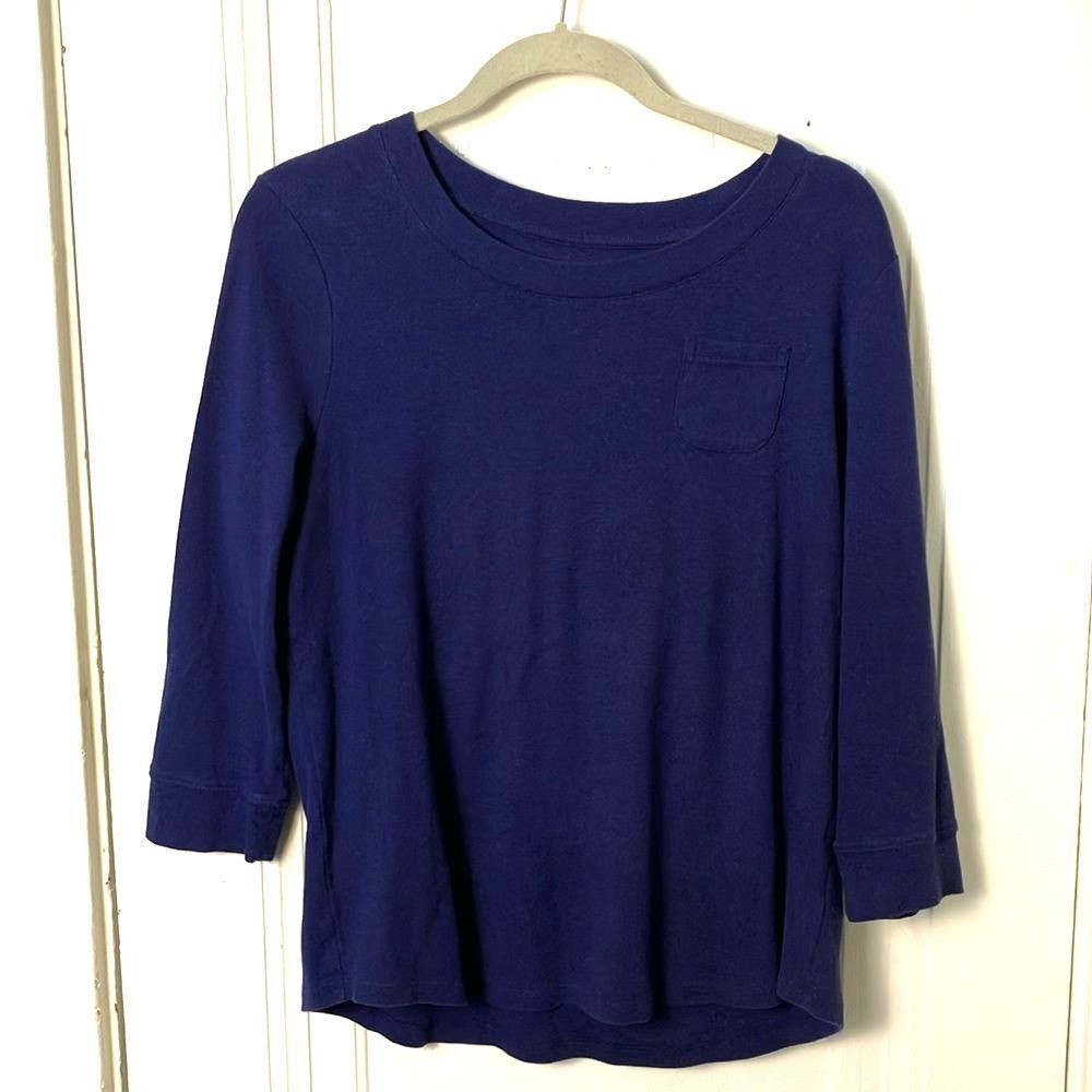 Talbots 3/4 sleeve pocket tee